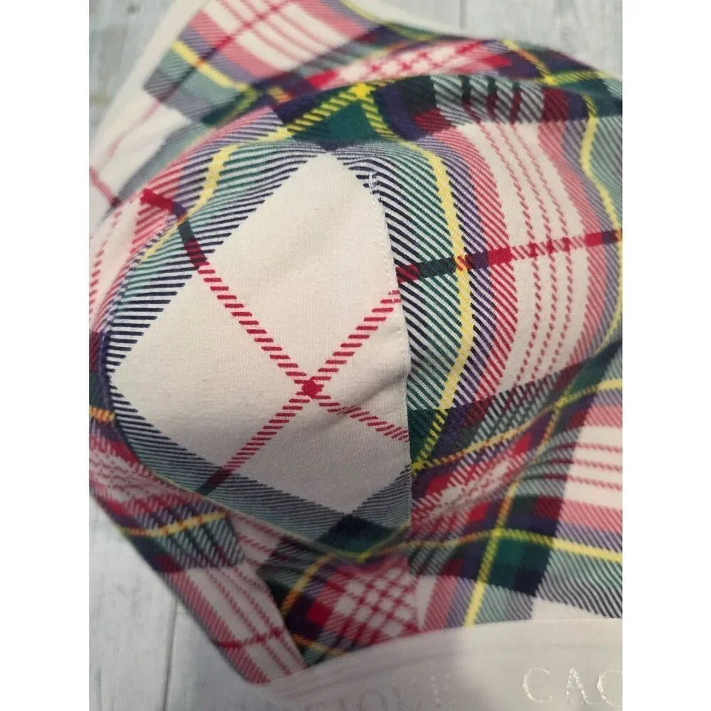 Cacique Plaid Christmas Lightly Lined No-Wire Bra Sz. 38H - Picture 8 of 11
